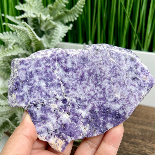 Lepidolite Purple Mica Slice Healing Specimen Crystal Slab 218g