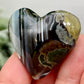 Volcanic Agate Heart UV Reactive Crystal 36g