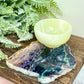 Rainbow Fluorite Slice Crystal Specimen Slab 222g