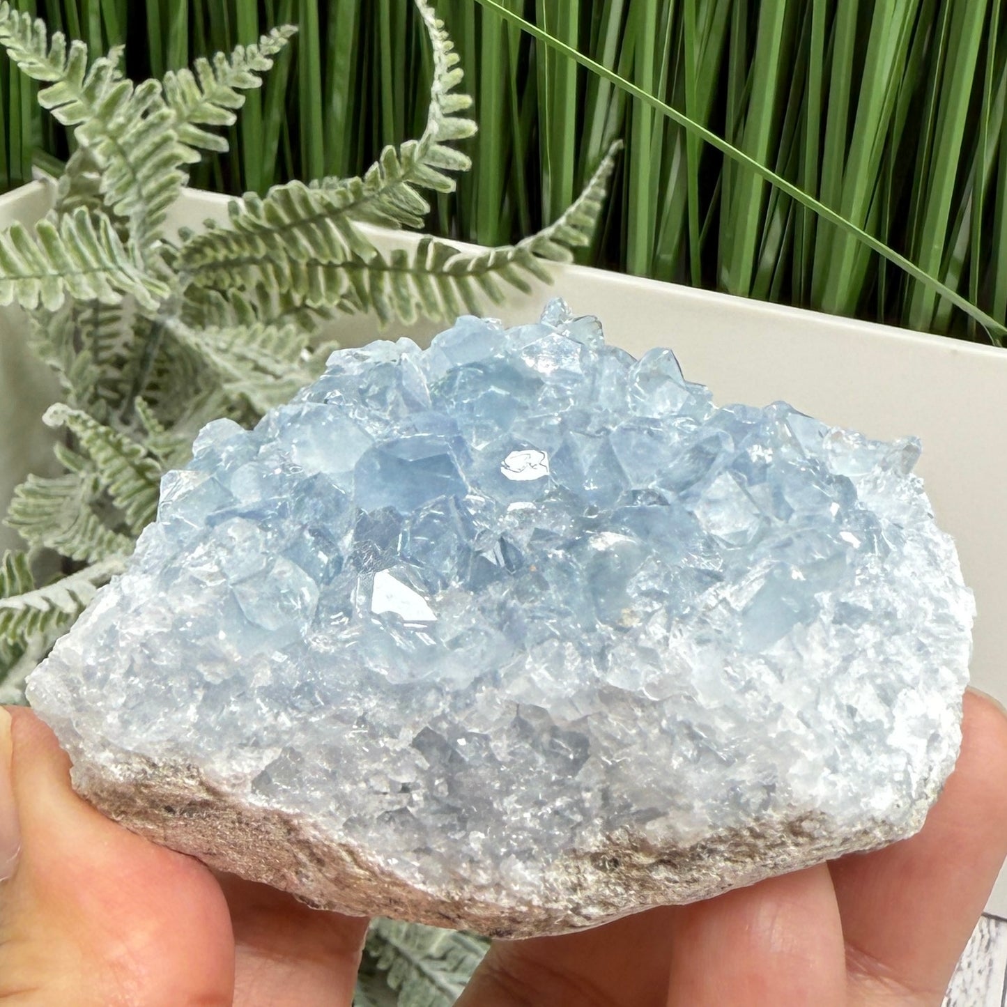 Celestite Celestine Chunk Specimen Geode Cluster Crystal 295g