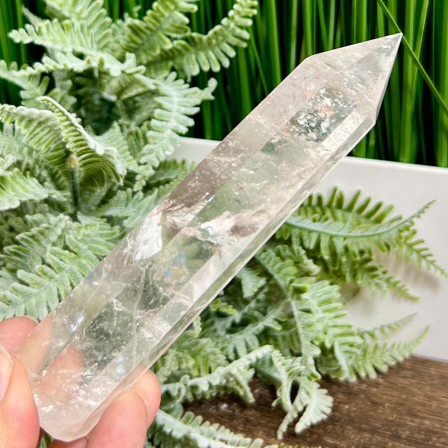 Clear Quartz Tower Top Quality Crystal Generator 208g 146mm