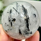 Black Tourmaline in Quartz Sphere Crystal Ball 392g 66mm