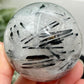 Black Tourmaline in Quartz Sphere Crystal Ball 392g 66mm