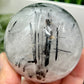 Black Tourmaline in Quartz Sphere Crystal Ball 392g 66mm