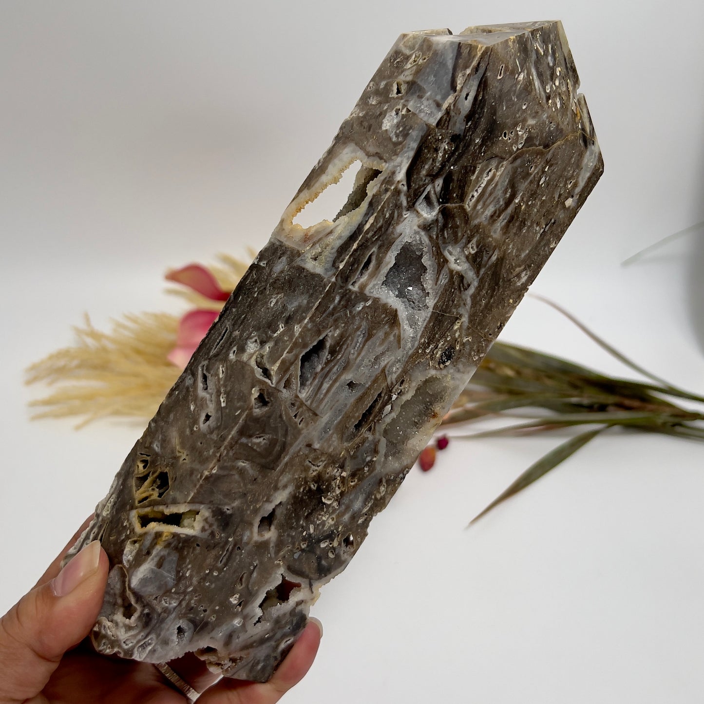 Large Druzy Sphalerite Quartz Tower Crystal Generator