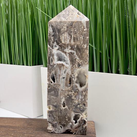 Large Druzy Sphalerite Quartz Tower Crystal Generator