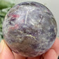 Pegmatite Unicorn Stone Mica Tourmaline Quartz Sphere Crystal Ball 234g 55mm