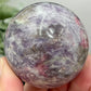 Pegmatite Unicorn Stone Mica Tourmaline Quartz Sphere Crystal Ball 234g 55mm