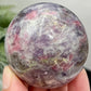 Pegmatite Unicorn Stone Mica Tourmaline Quartz Sphere Crystal Ball 234g 55mm