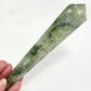 Prehnite with Epidote Wand with Stand Healing Crystal Carving