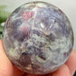 Pegmatite Unicorn Stone Mica Tourmaline Quartz Sphere Crystal Ball 218g 54mm