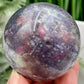 Pegmatite Unicorn Stone Mica Tourmaline Quartz Sphere Crystal Ball 218g 54mm