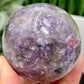 Pegmatite Unicorn Stone Mica Tourmaline Quartz Sphere Crystal Ball 298g 60mm