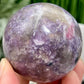 Pegmatite Unicorn Stone Mica Tourmaline Quartz Sphere Crystal Ball 298g 60mm