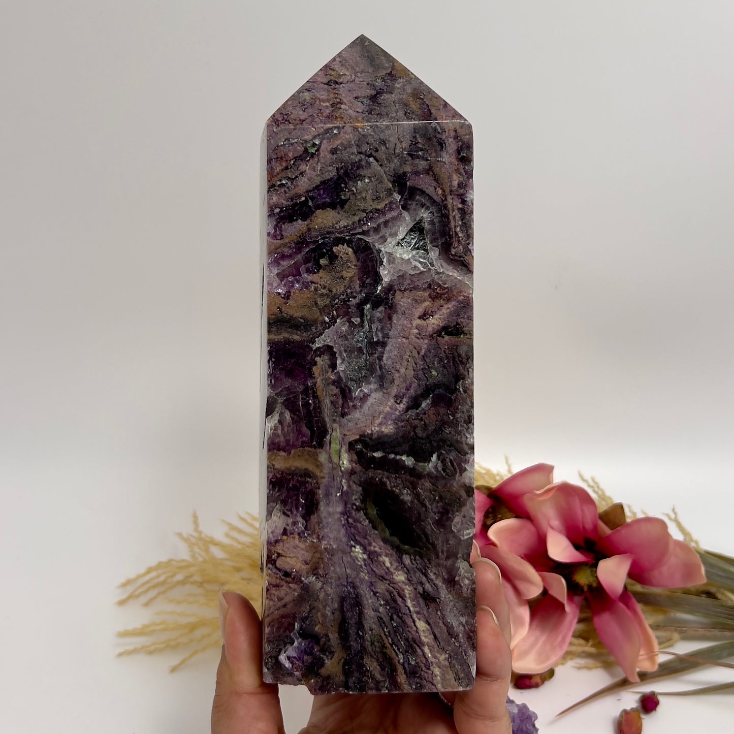 Large Druzy Sphalerite Fluorite Tower Crystal Generator