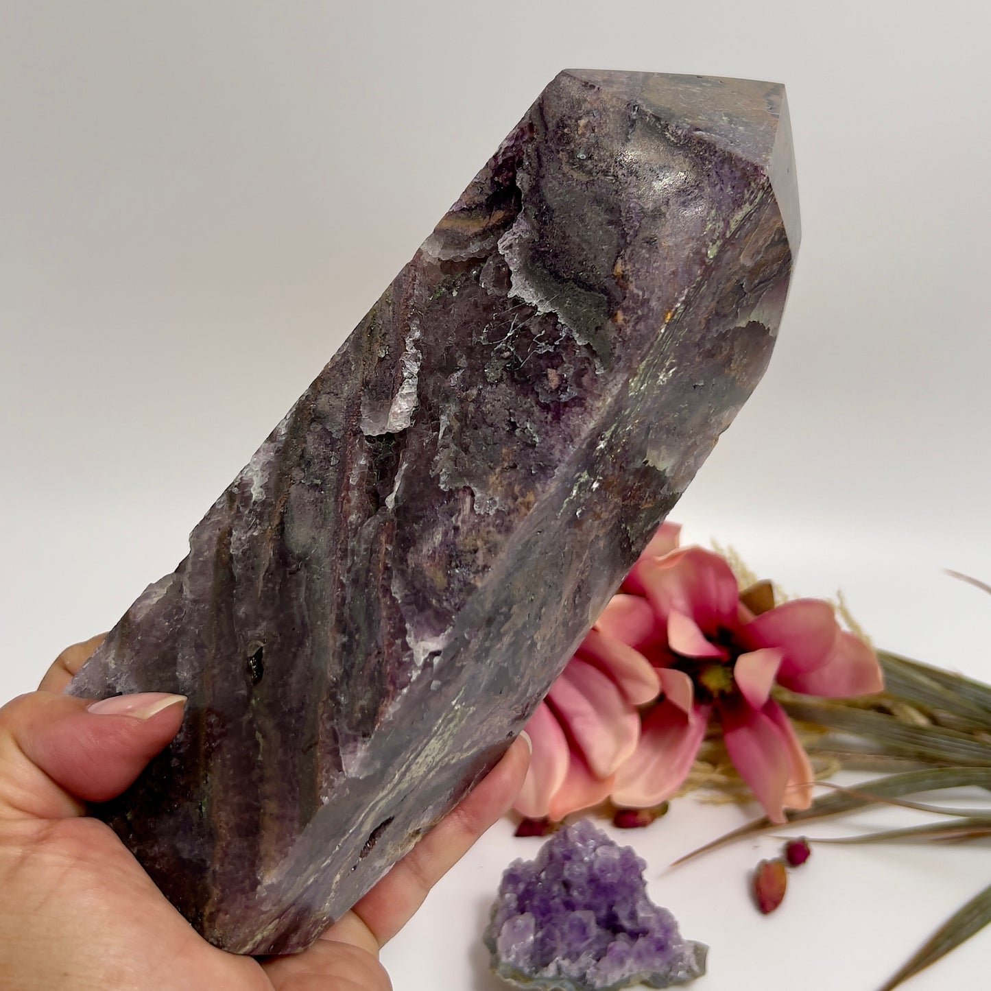 Large Druzy Sphalerite Fluorite Tower Crystal Generator