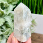 Pyrite Fools Gold in Quartz Calcite Tower Top Quality Crystal Generator 106g 74mm