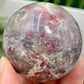 Pegmatite Unicorn Stone Mica Tourmaline Quartz Sphere Crystal Ball 212g 53mm