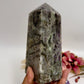 Large Druzy Sphalerite Purple Green Fluorite Tower Crystal Generator