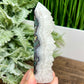 Pyrite Fools Gold in Quartz Jasper Tower Top Quality Crystal Generator 186g 112mm