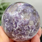 Pegmatite Unicorn Stone Mica Tourmaline Quartz Sphere Crystal Ball 298g 59mm