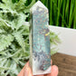 Pyrite Fools Gold in Quartz Jasper Tower Top Quality Crystal Generator 186g 112mm