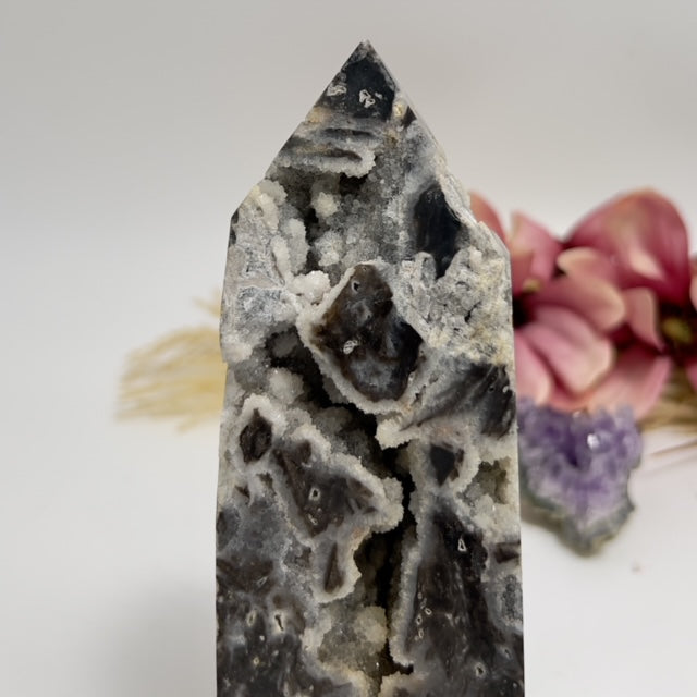 Large Druzy Sphalerite Quartz Tower Crystal Generator