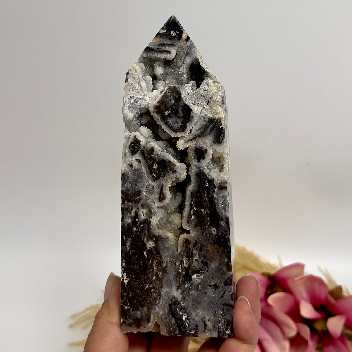 Large Druzy Sphalerite Quartz Tower Crystal Generator