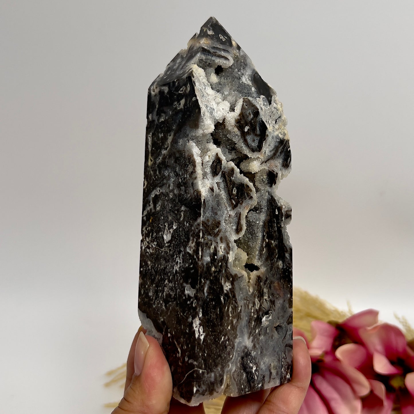 Large Druzy Sphalerite Quartz Tower Crystal Generator