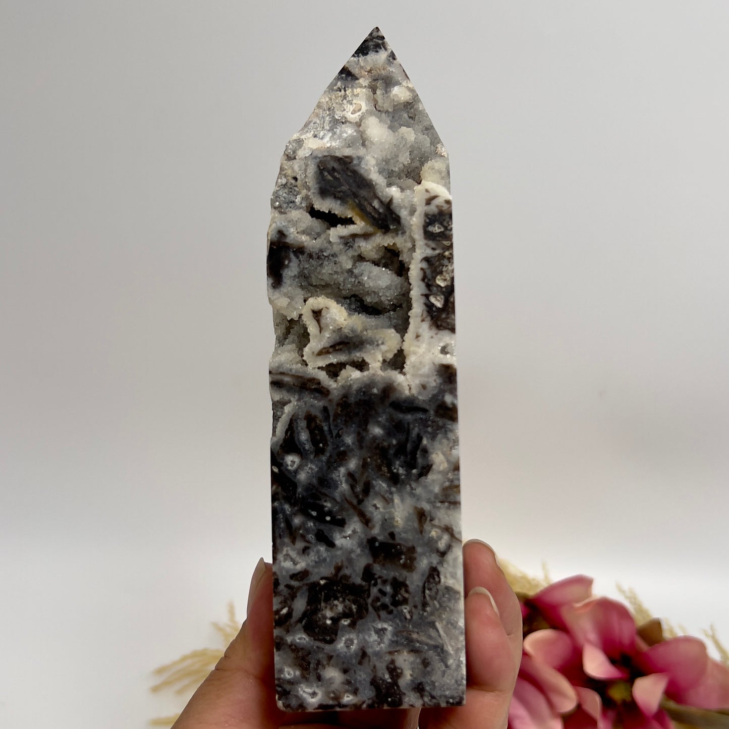 Large Druzy Sphalerite Quartz Tower Crystal Generator