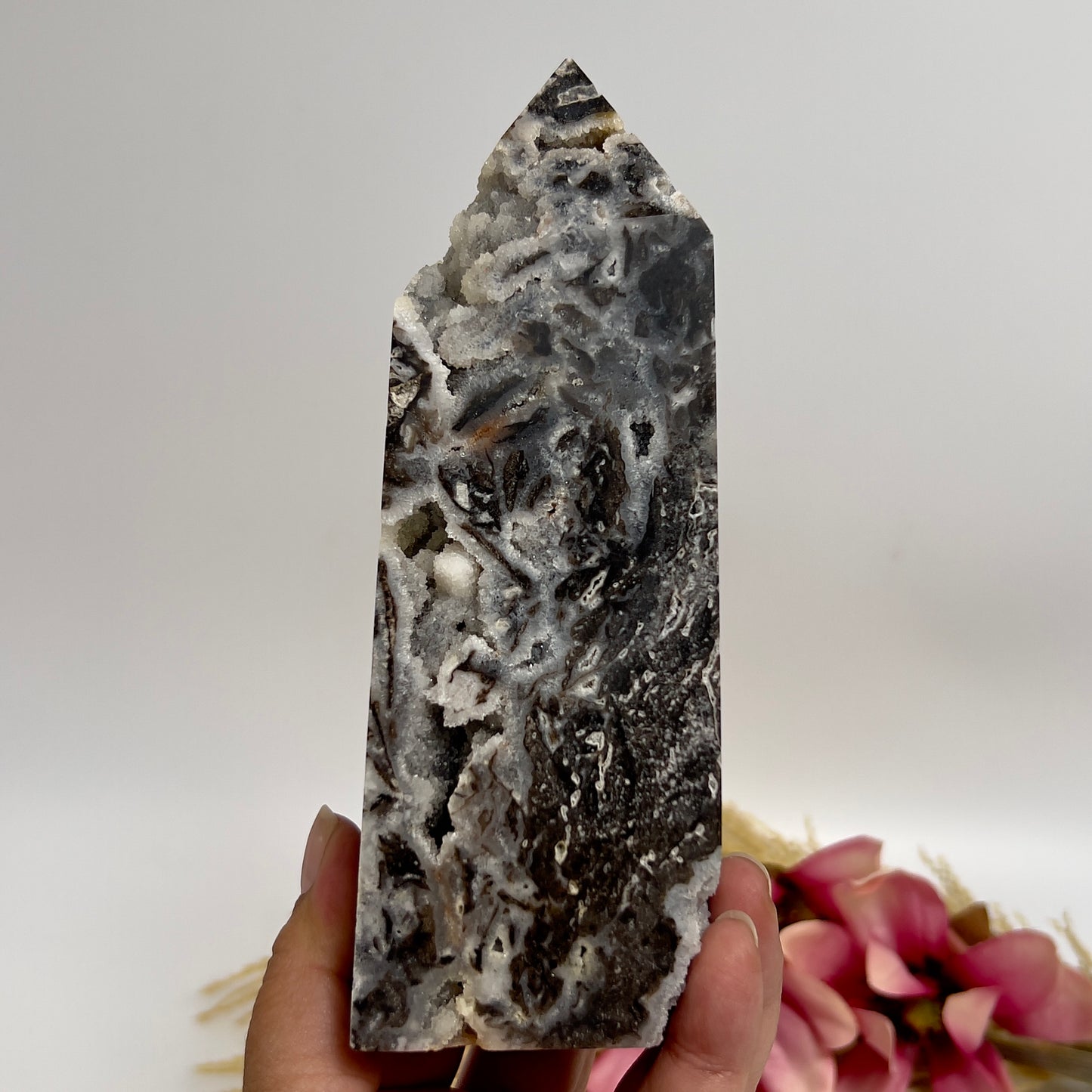 Large Druzy Sphalerite Quartz Tower Crystal Generator