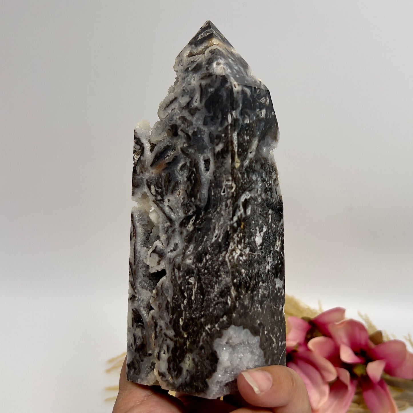 Large Druzy Sphalerite Quartz Tower Crystal Generator