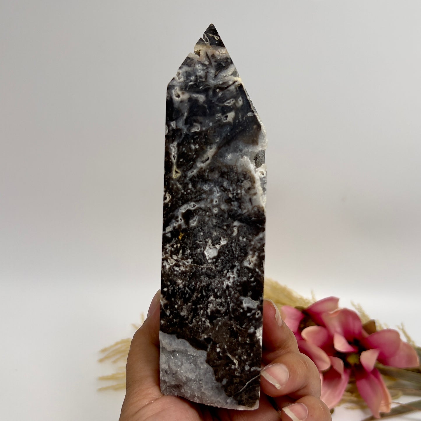 Large Druzy Sphalerite Quartz Tower Crystal Generator