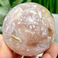 Pink Amethyst Flower Agate Sphere Crystal Ball 316g 62mm