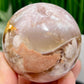 Pink Amethyst Flower Agate Sphere Crystal Ball 316g 62mm