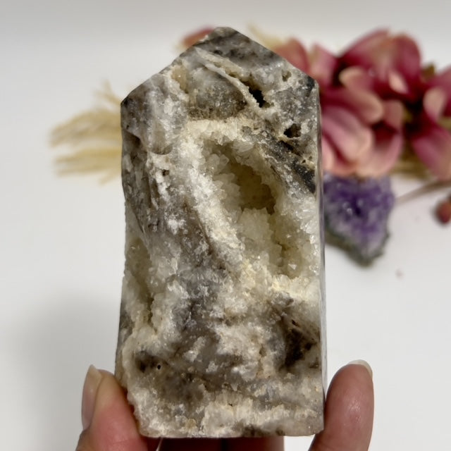 Druzy Sphalerite Quartz Tower Crystal Generator