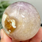 Flower Agate Purple Amethyst Quartz Sphere Crystal Ball 266g 58mm