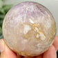 Flower Agate Purple Amethyst Quartz Sphere Crystal Ball 266g 58mm