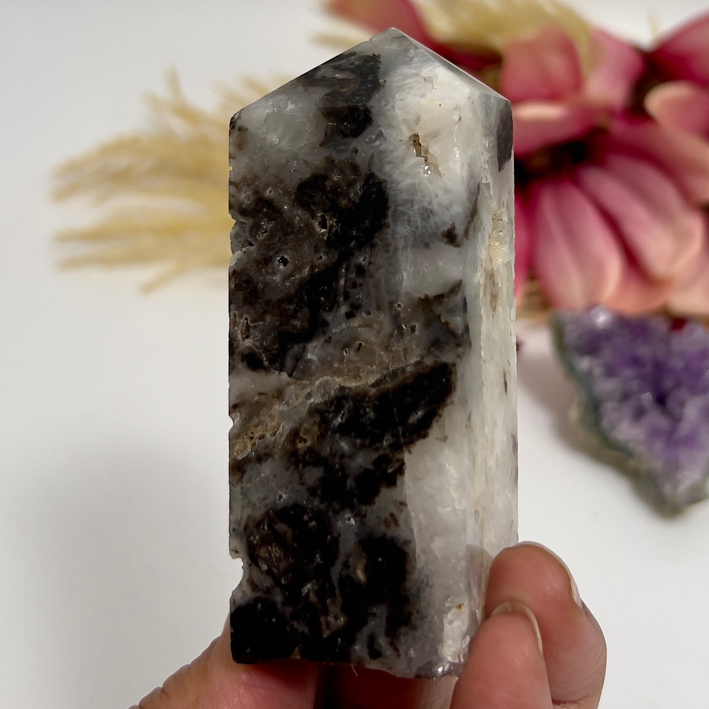 Druzy Sphalerite Quartz Tower Crystal Generator