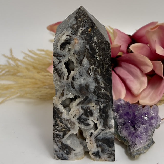 Druzy Sphalerite Quartz Tower Crystal Generator