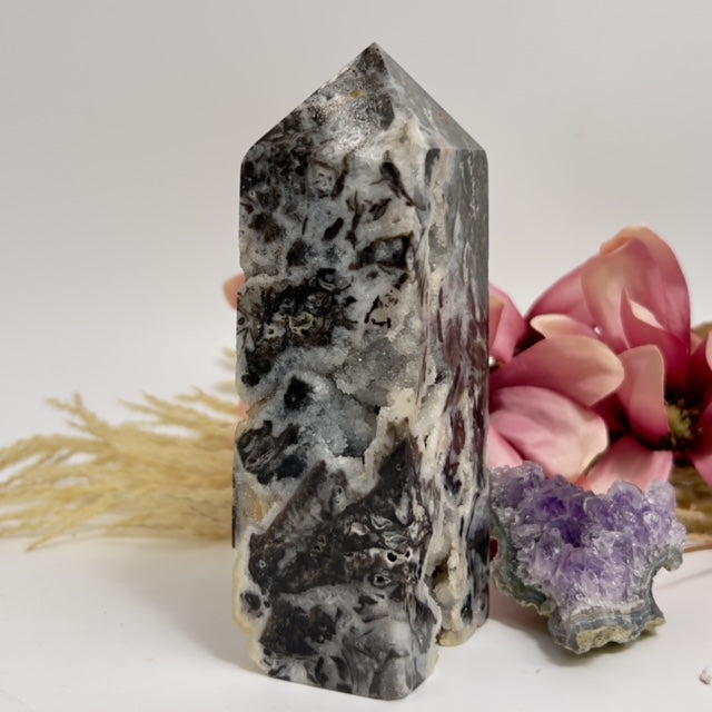 Druzy Sphalerite Quartz Tower Crystal Generator