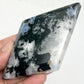 Rainbow Moonstone with Black Tourmaline Rhombus Display with Stand Healing Crystal Carving