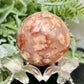 Red Flower Agate Sphere Crystal Ball 170g 51mm