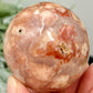 Red Flower Agate Sphere Crystal Ball 170g 51mm