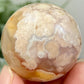 Flower Agate Sphere Crystal Ball 72g 38mm