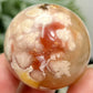 Flower Agate Sphere Crystal Ball 72g 38mm