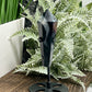 Black Agate Quartz Wand with Stand Healing Crystal Carving