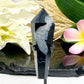 Black Agate Quartz Wand with Stand Healing Crystal Carving