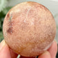 Pink Amethyst with Green Jasper Sphere Crystal Ball 172g 51mm