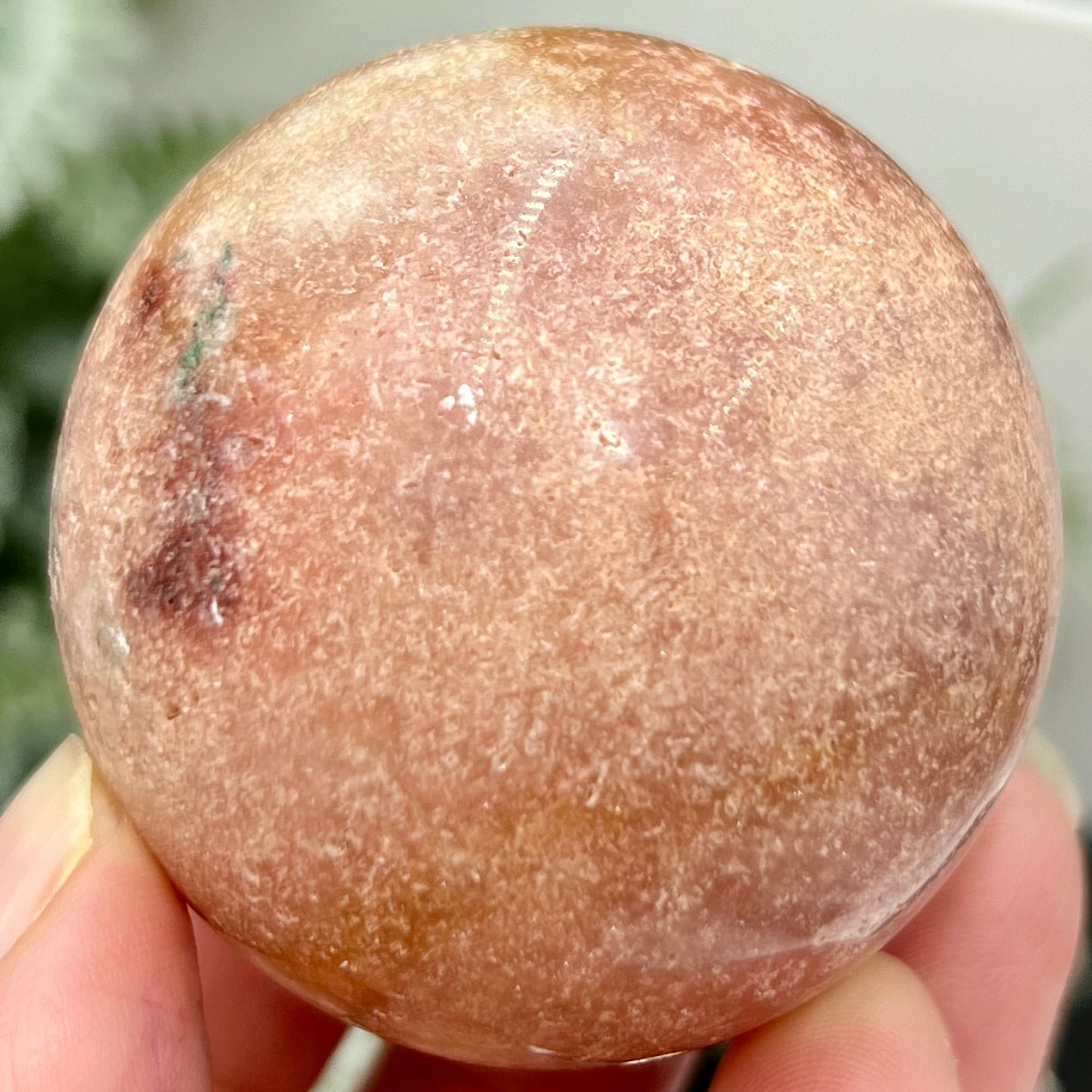 Pink Amethyst with Green Jasper Sphere Crystal Ball 172g 51mm